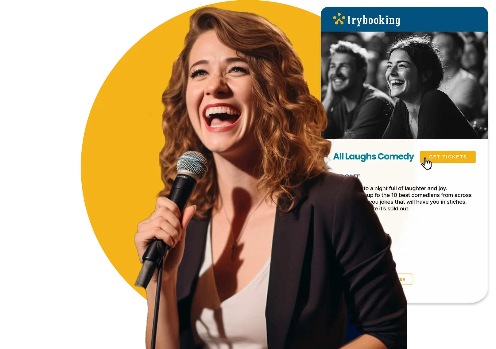 Easy ticketing for comedy shows