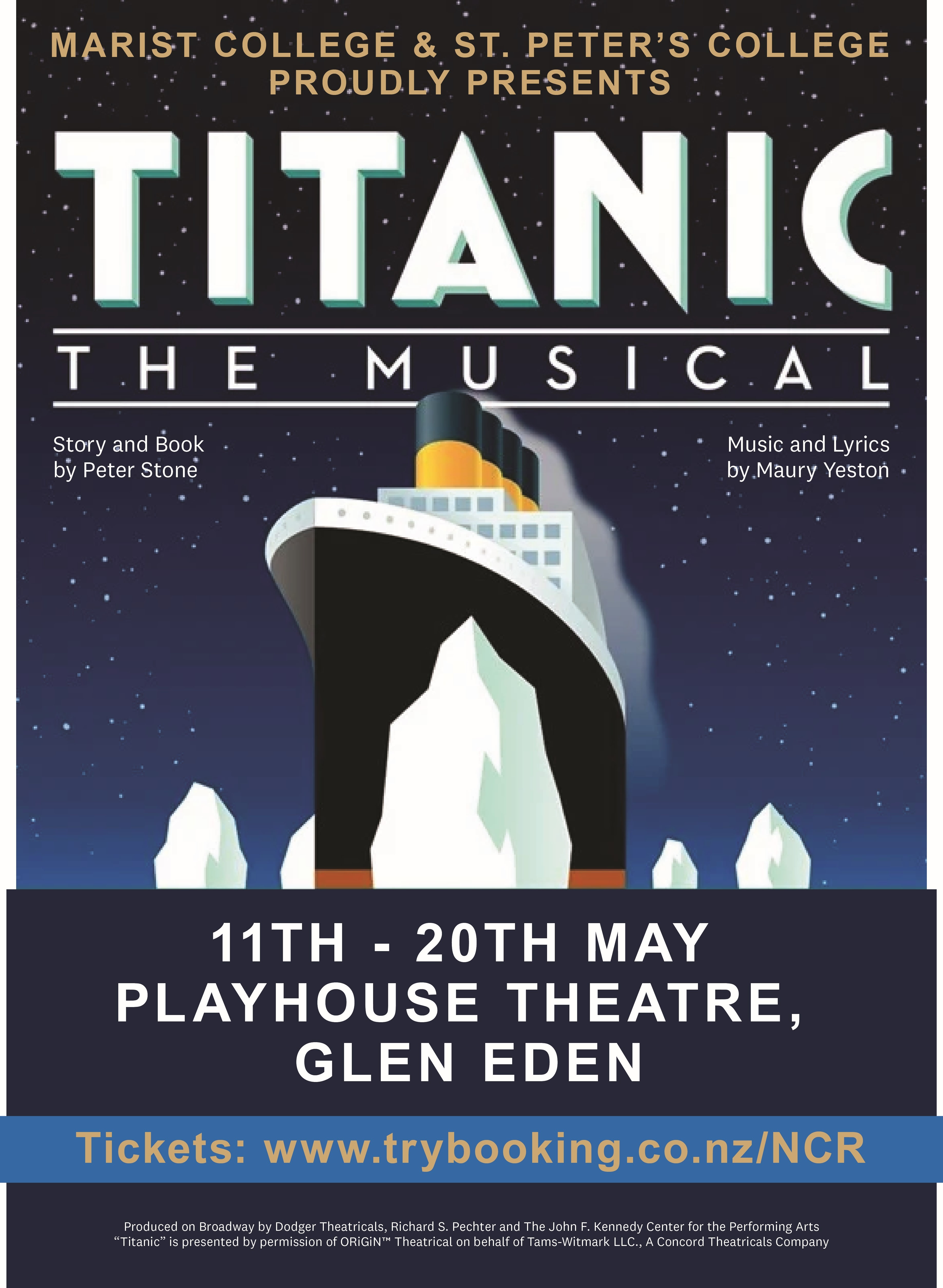 Titanic Tickets, Playhouse Theatre, Auckland TryBooking New Zealand