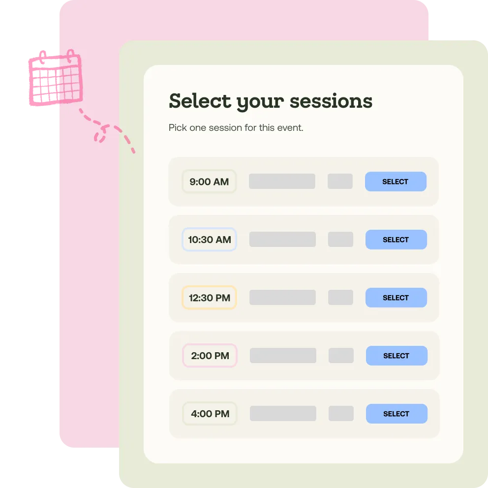 Multi-session events