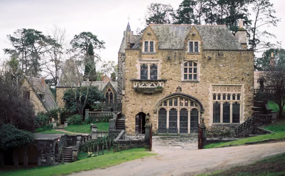 The historic artists colony buildings and grounds at Montsalvat near Melbourne