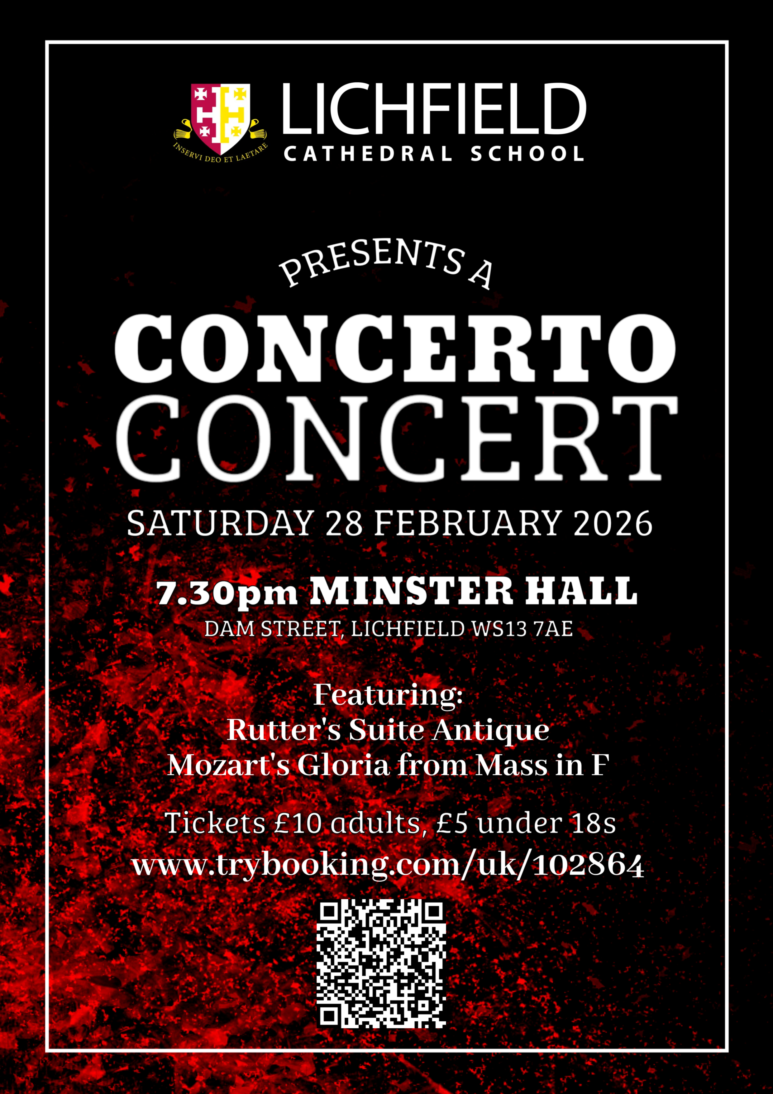 Poster advertising Concerto Concert on 28 February 2026