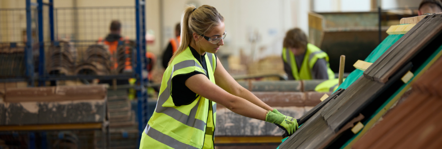 LCB student in Roofing workshop