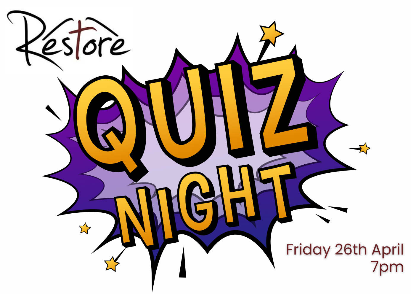 Restore Quiz Night 2024 Tickets, York City Church, York TryBooking