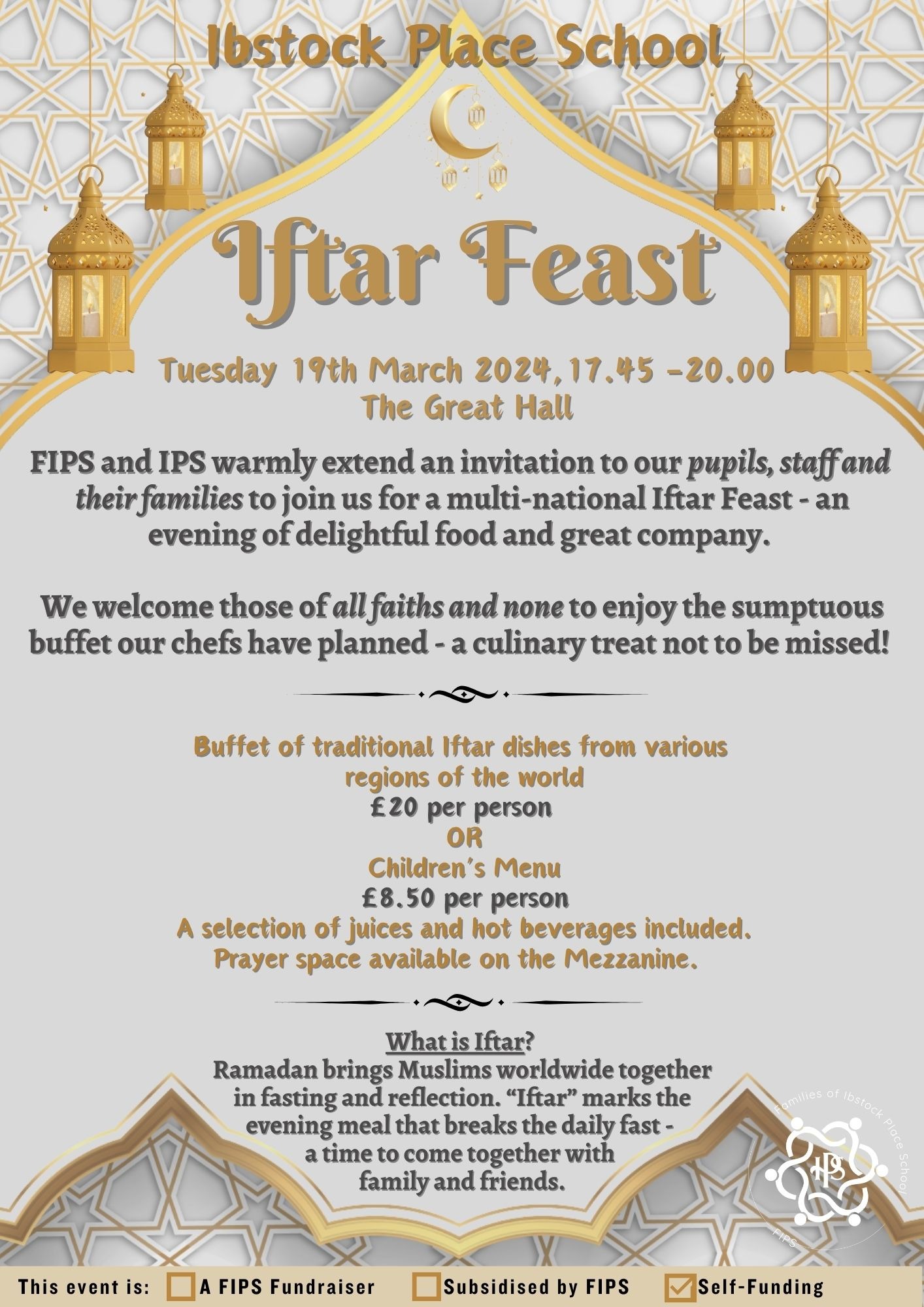 FIPS Iftar Feast Tickets, Great Hall, Roehampton TryBooking United