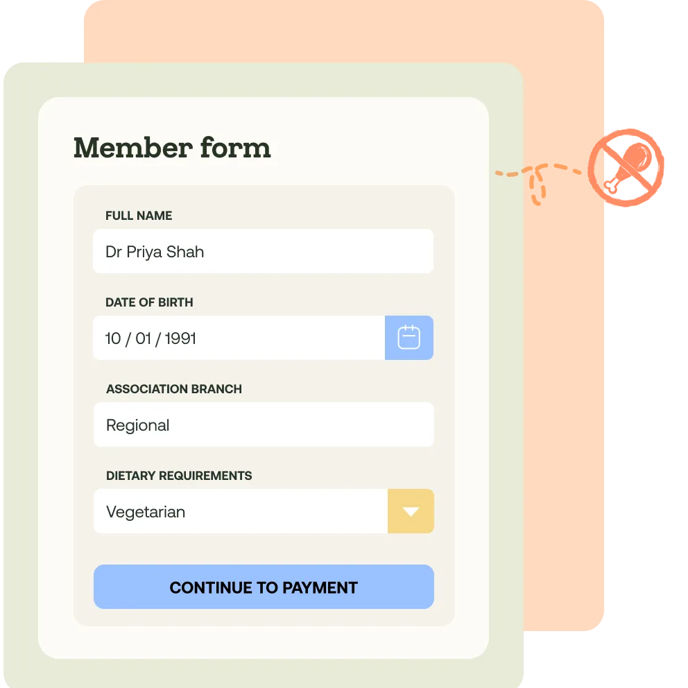 Handle registrations online
