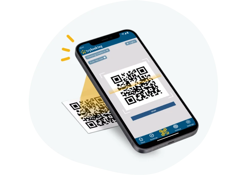 Scan tickets using your phone via the TryBooking Mobile Scanning App